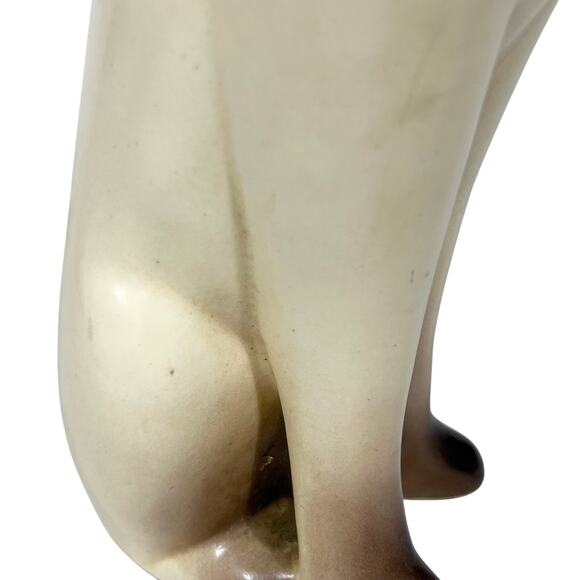 Vintage Ceramic Siamese Cat Figurine 12" Brown Cream Long Neck 1972 Damaged - Picture 9 of 12